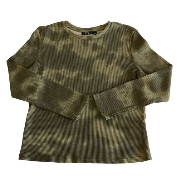 RDI Top Shirt Pullover Camouflage Crew Neck Green Light Green Women Size Small - Picture 7 of 9